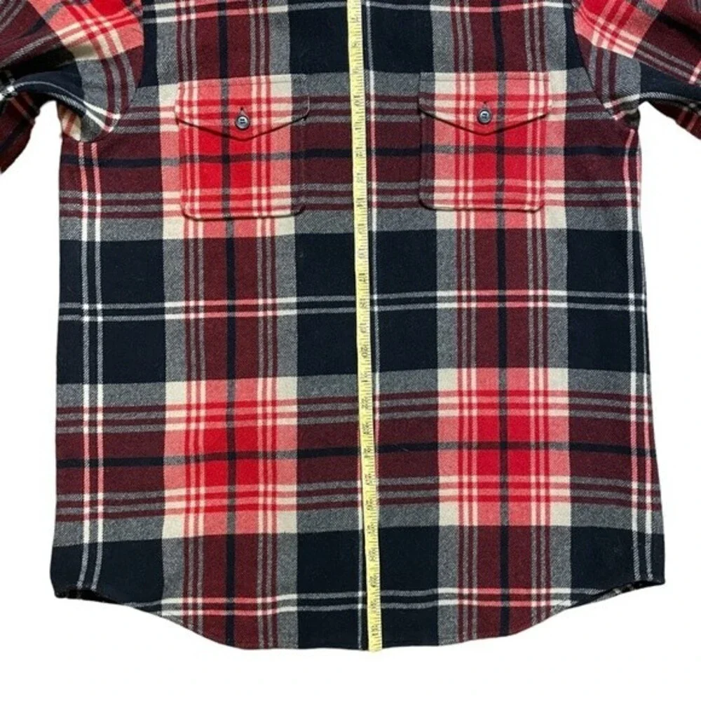 Wool Nautica Plaid Zip Up Oversized Women's Shacket Jacket Shirt Size 10